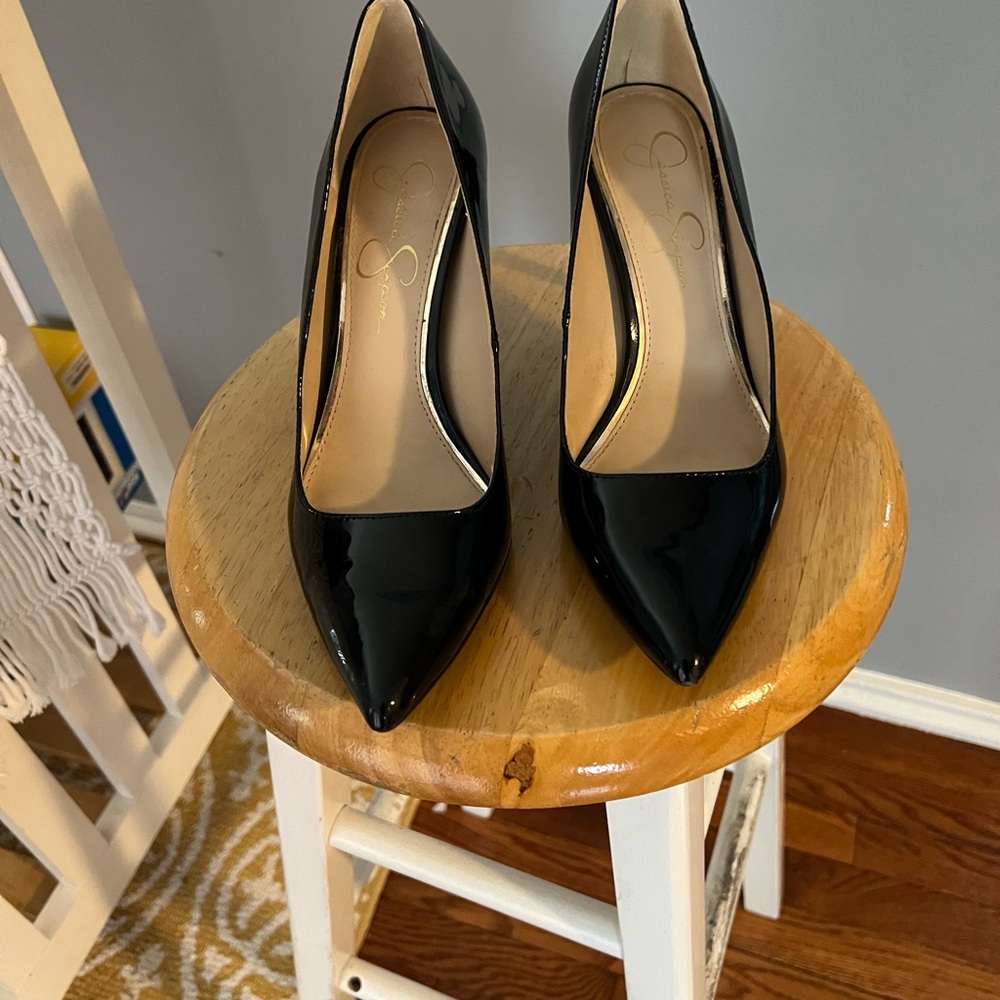 Black patent heels- JS